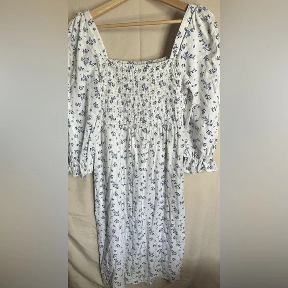 House of Harlow 1960 White and Blue Floral Dress - Picture 3 of 3